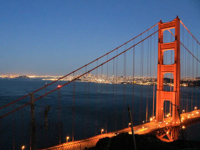 Vista aérea del puente Golden Gate en San Francisco